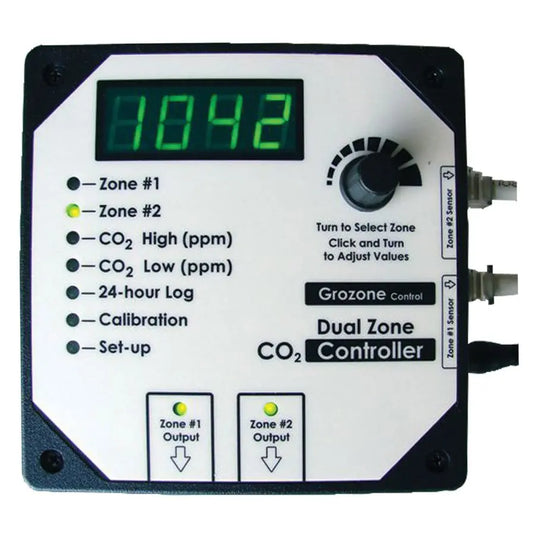 GROZONE CO2D DUAL ZONE CO2 CONTROLLER 0-5000 PPM - GrowDudes