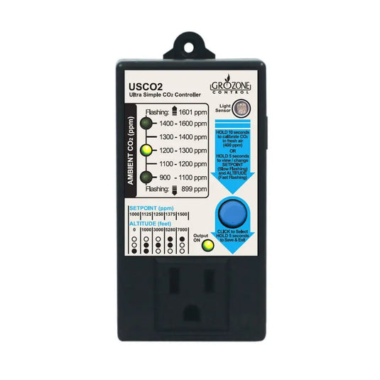GROZONE USCO2 ULTRA SIMPLE CO2 CONTROLLER 0-1600PPM - GrowDudes
