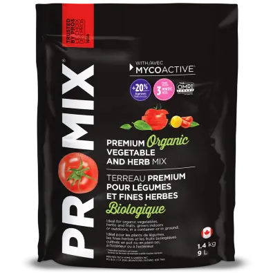 PRO-MIX Organic Vegetable & Herb Mix 9L Bag - GrowDudes