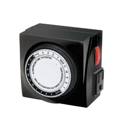 Timemaster Mechanical Timer 120V 2 Outlets Max 15A - GrowDudes